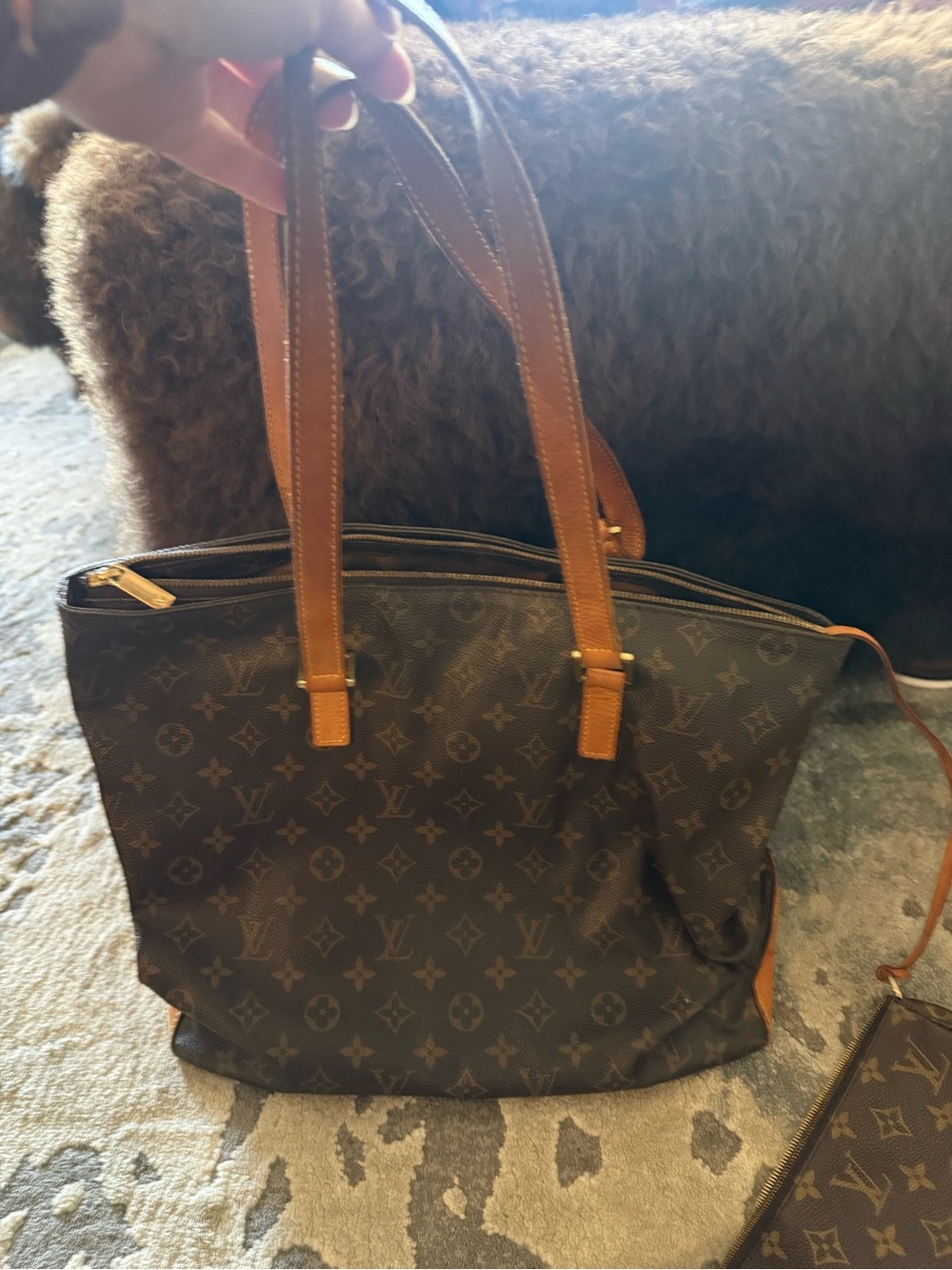 Louis Vuitton Monogram Tote in Brown and Tan